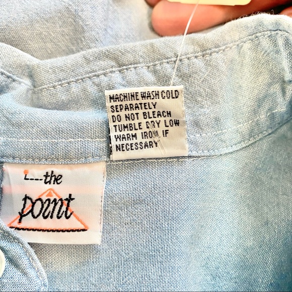 The Point Marshall Field’s Blue Button Down Top - Picture 8 of 8